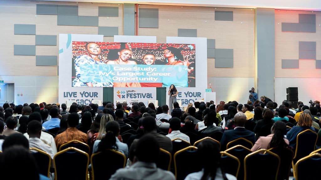 Youth+ Africa events crowd background