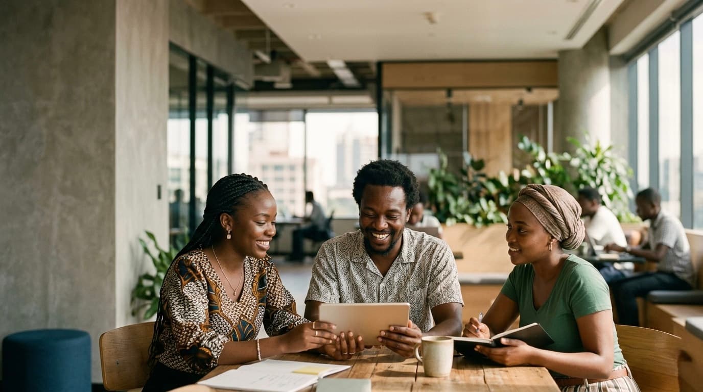 African mentors and founders discussing growth strategy